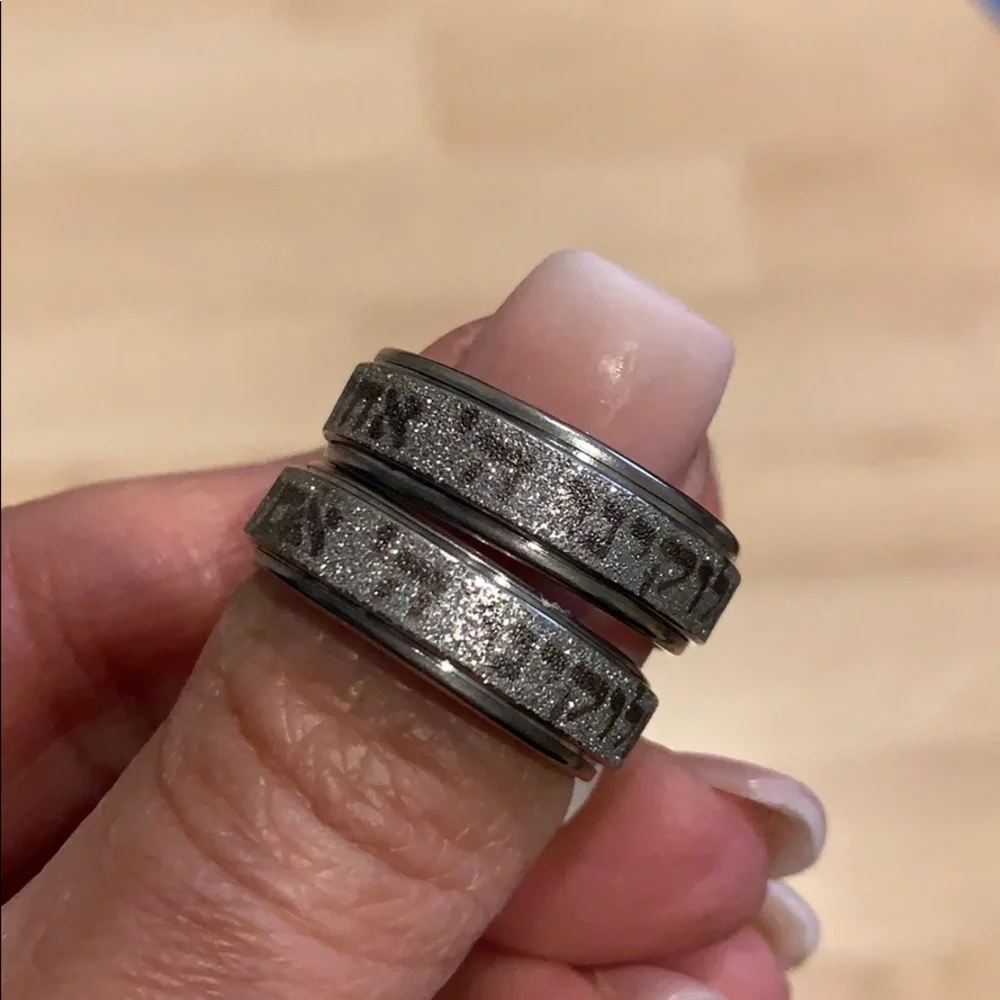 New Hebrew God religious Wedding Band Ring size 10.5 - Picture 4 of 5